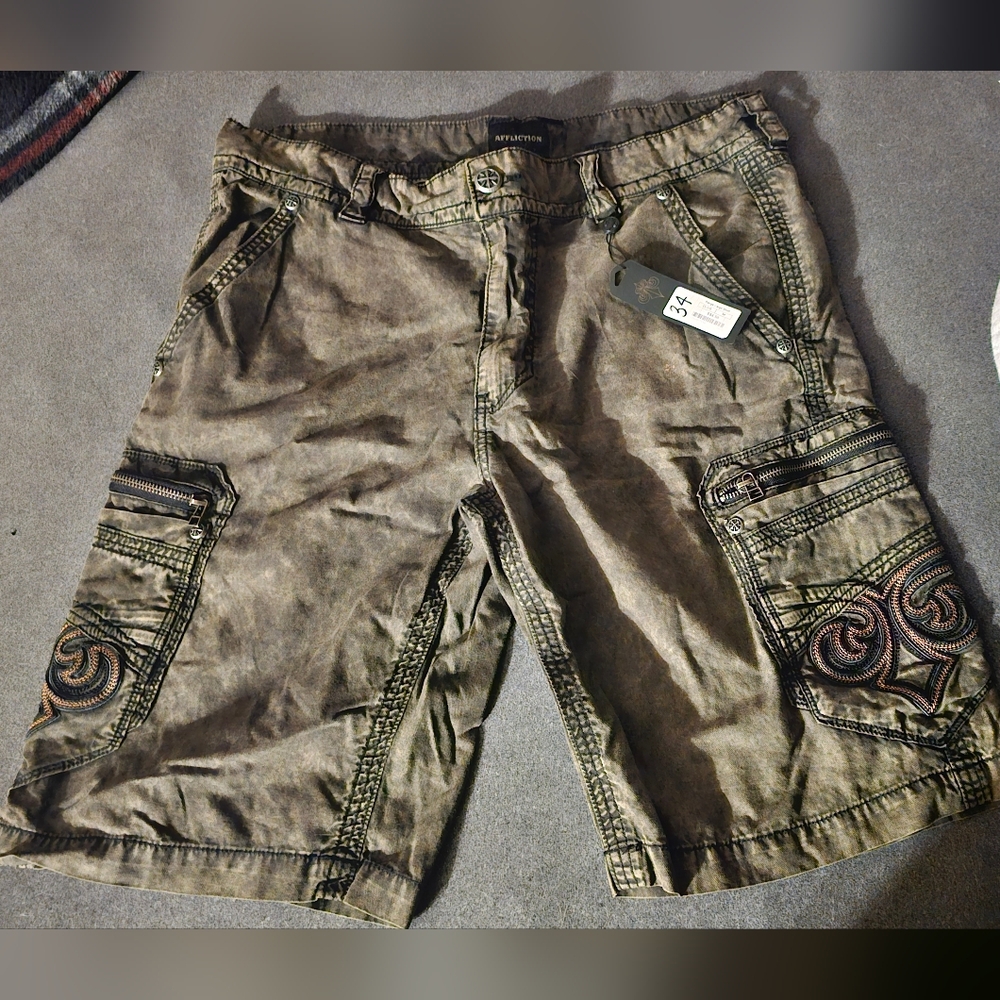Affliction Mens Y2k Shorts 34